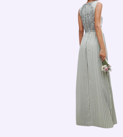 embellished top maxi dress